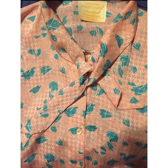 Vintage 70s-80s Women's Pink Pendelton Blouse - Picture 3 of 4